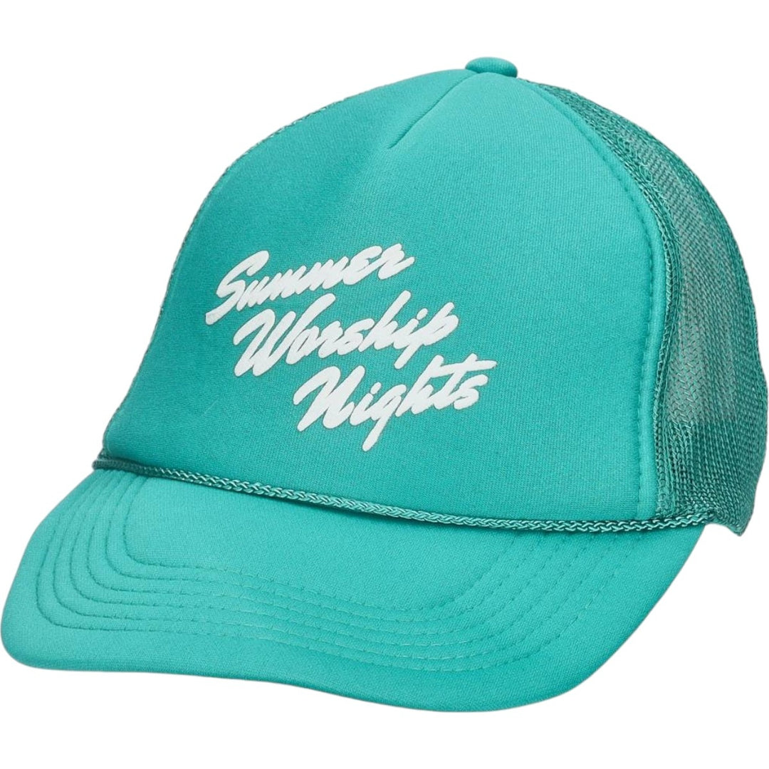 NISSUN Trucker Cap Mesh Cap One Size Fits All polyester turquoise blue Vintage Second Hand