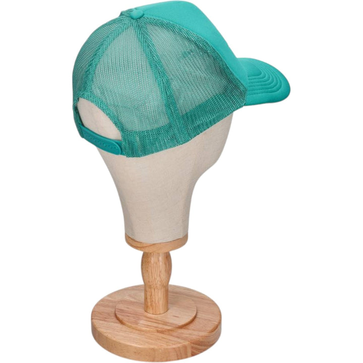 NISSUN Trucker Cap Mesh Cap One Size Fits All polyester turquoise blue Vintage Second Hand