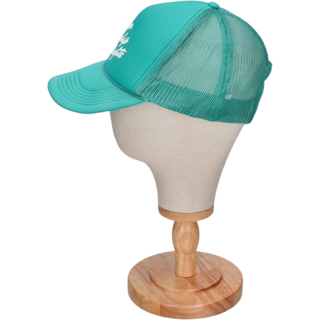 NISSUN Trucker Cap Mesh Cap One Size Fits All polyester turquoise blue Vintage Second Hand