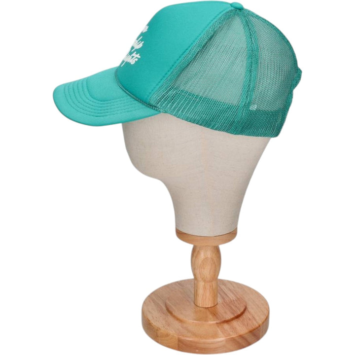 NISSUN Trucker Cap Mesh Cap One Size Fits All polyester turquoise blue Vintage Second Hand