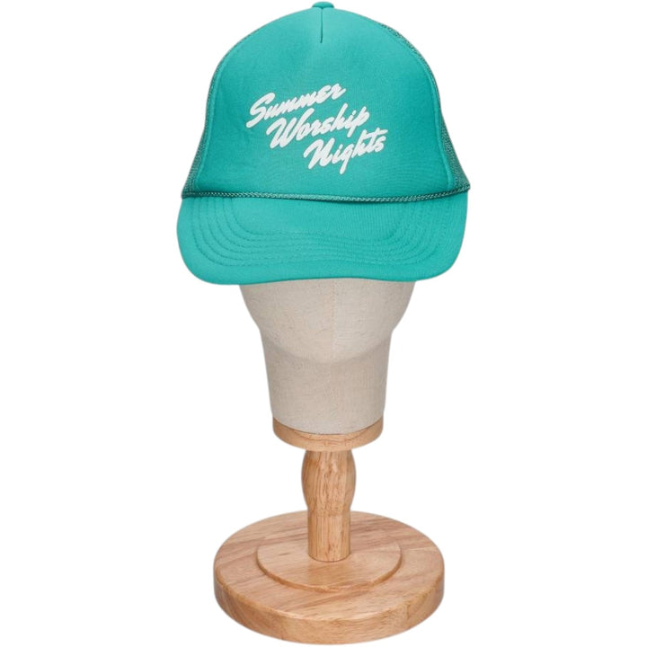 NISSUN Trucker Cap Mesh Cap One Size Fits All polyester turquoise blue Vintage Second Hand