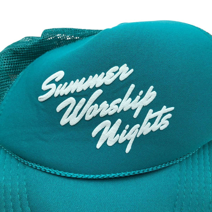 NISSUN Trucker Cap Mesh Cap One Size Fits All polyester turquoise blue Vintage Second Hand