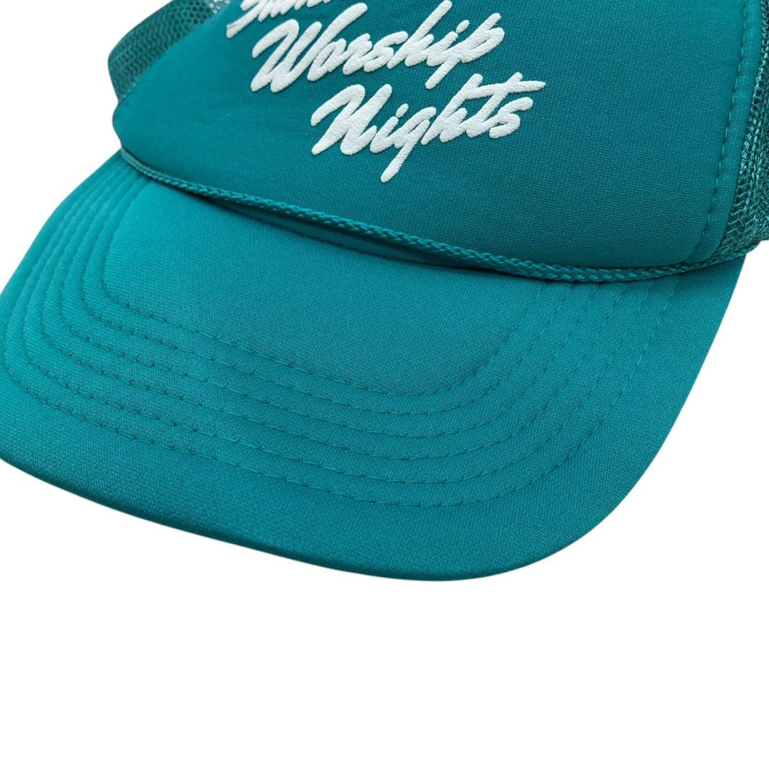 NISSUN Trucker Cap Mesh Cap One Size Fits All polyester turquoise blue Vintage Second Hand