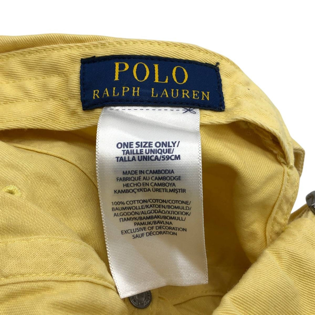 Ralph Lauren POLO by Ralph Lauren Baseball Cap, 6-Panel Cap, One Size Fits Most cotton yellow type Vintage Second Hand