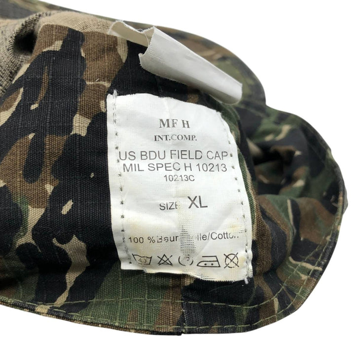 Civilian-made camouflage pattern tiger stripe camo cap, field cap, one size fits all. cotton Khaki type Vintage Second Hand
