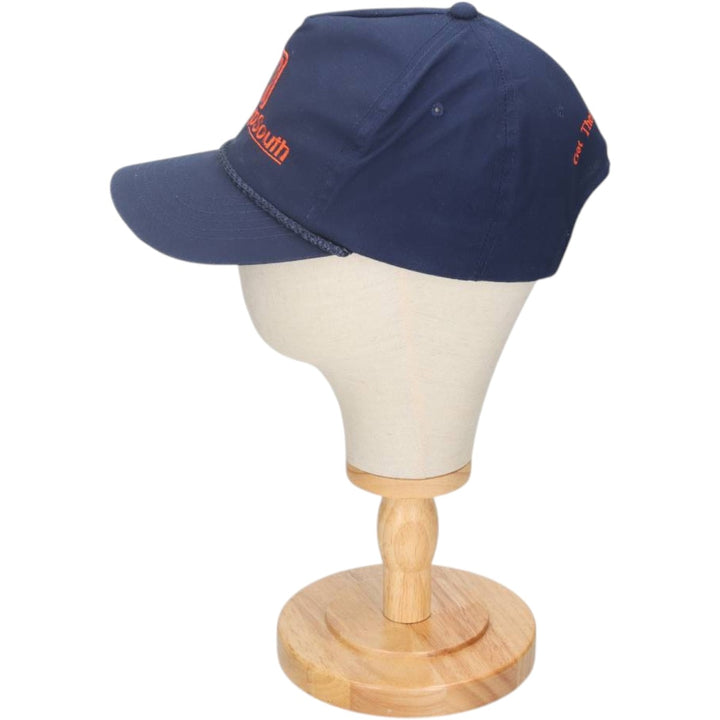 90'S Young An Hat BancorpSouth Advertising Baseball Cap, One Size Fits All, Vintage cotton navy blue type Vintage Second Hand