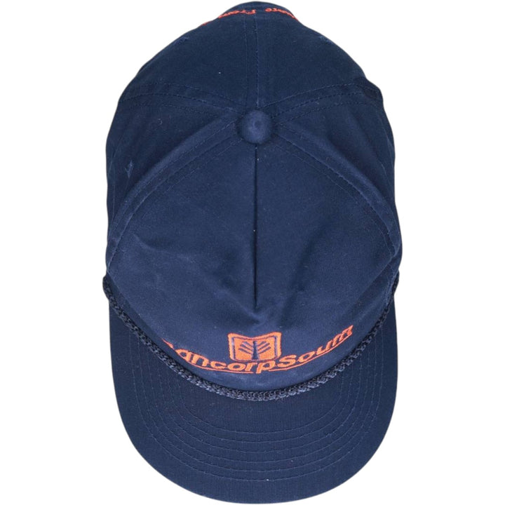 90'S Young An Hat BancorpSouth Advertising Baseball Cap, One Size Fits All, Vintage cotton navy blue type Vintage Second Hand