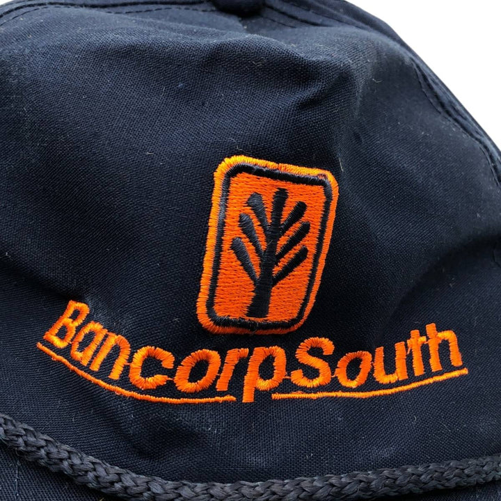 90'S Young An Hat BancorpSouth Advertising Baseball Cap, One Size Fits All, Vintage cotton navy blue type Vintage Second Hand