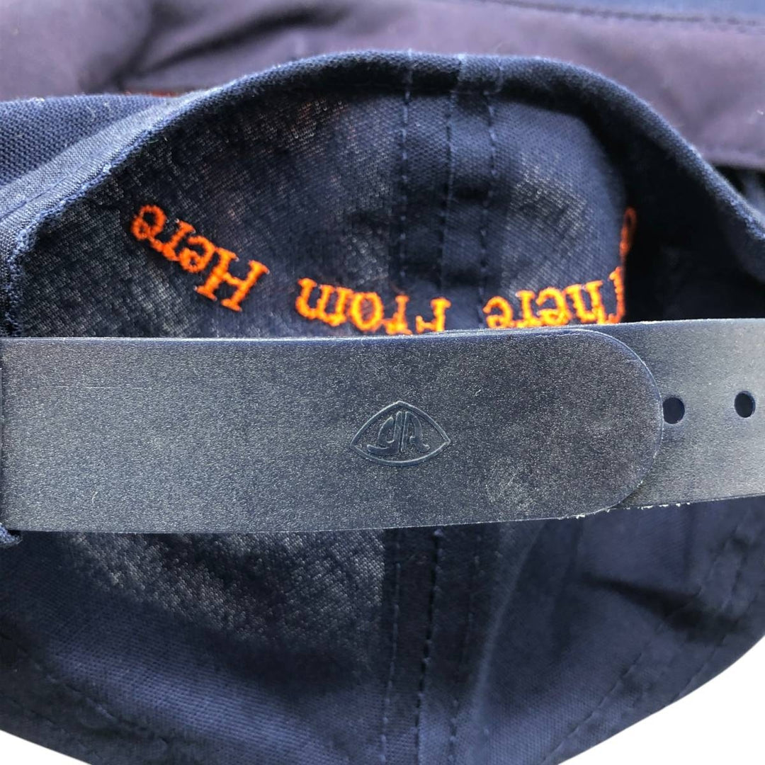 90'S Young An Hat BancorpSouth Advertising Baseball Cap, One Size Fits All, Vintage cotton navy blue type Vintage Second Hand