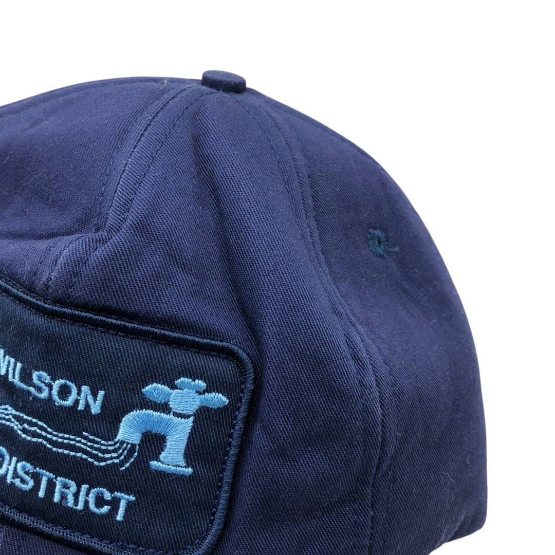 WEST WILSON UTILITY DISTRICT Advertising Baseball Cap, Made in USA, One Size Fits All unclear navy blue type Vintage Second Hand