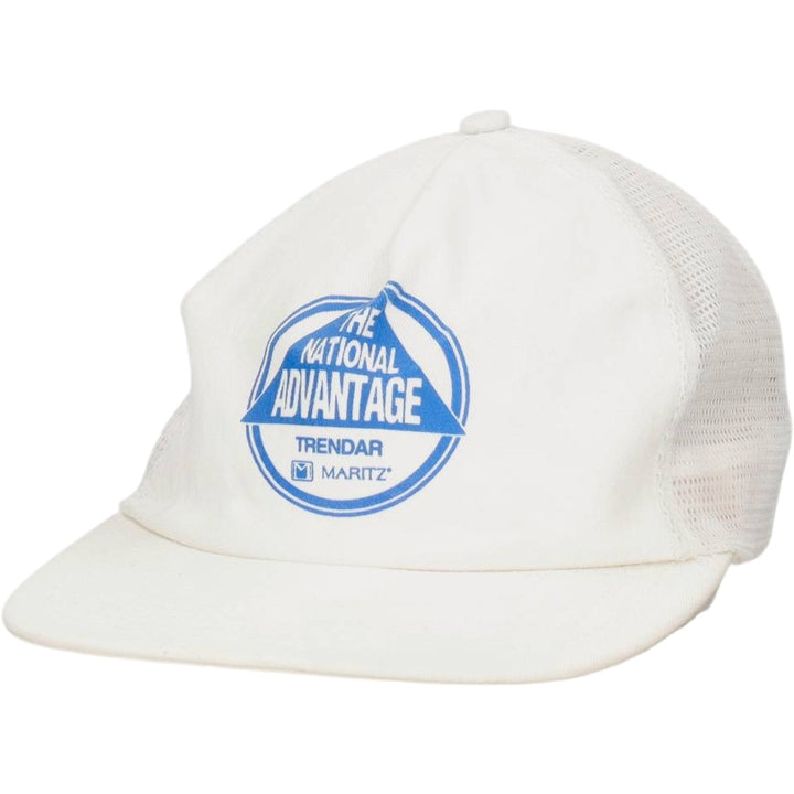 90'S Sam-Sen Caps Advertising Trucker Cap Mesh Cap Made in USA One Size Fits All Vintage unclear white type Vintage Second Hand