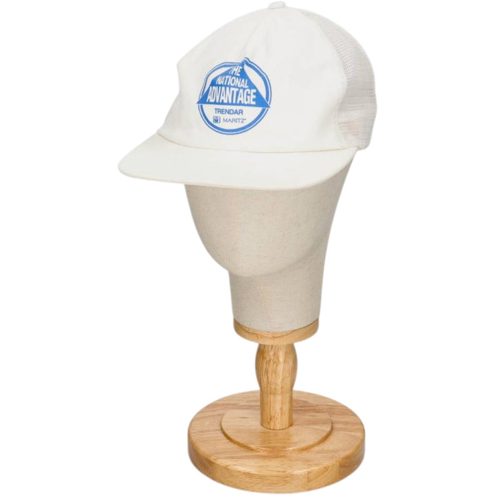 90'S Sam-Sen Caps Advertising Trucker Cap Mesh Cap Made in USA One Size Fits All Vintage unclear white type Vintage Second Hand