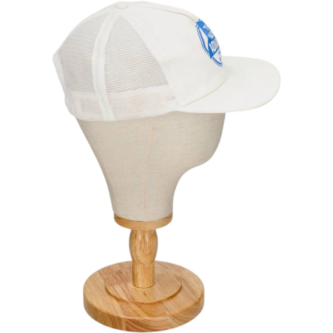 90'S Sam-Sen Caps Advertising Trucker Cap Mesh Cap Made in USA One Size Fits All Vintage unclear white type Vintage Second Hand