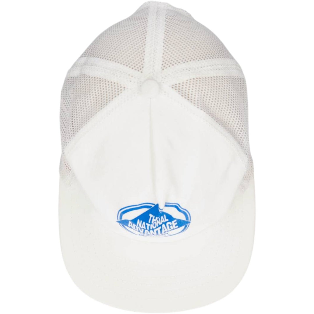90'S Sam-Sen Caps Advertising Trucker Cap Mesh Cap Made in USA One Size Fits All Vintage unclear white type Vintage Second Hand