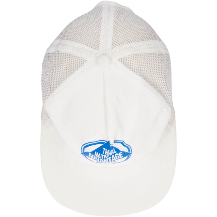90'S Sam-Sen Caps Advertising Trucker Cap Mesh Cap Made in USA One Size Fits All Vintage unclear white type Vintage Second Hand