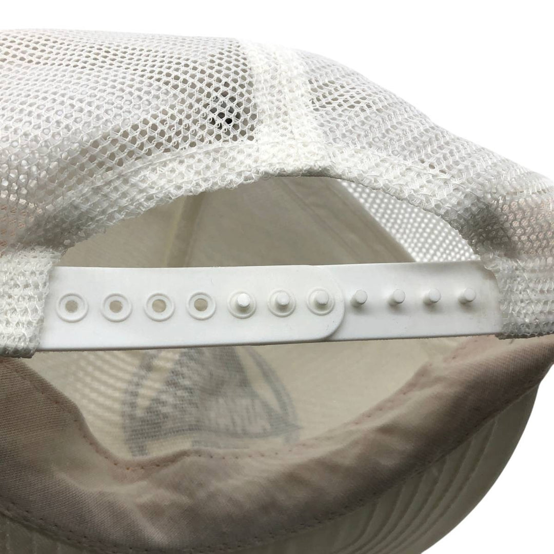 90'S Sam-Sen Caps Advertising Trucker Cap Mesh Cap Made in USA One Size Fits All Vintage unclear white type Vintage Second Hand