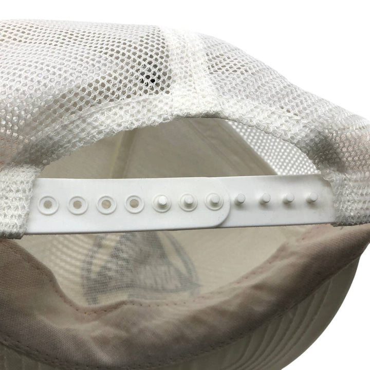 90'S Sam-Sen Caps Advertising Trucker Cap Mesh Cap Made in USA One Size Fits All Vintage unclear white type Vintage Second Hand