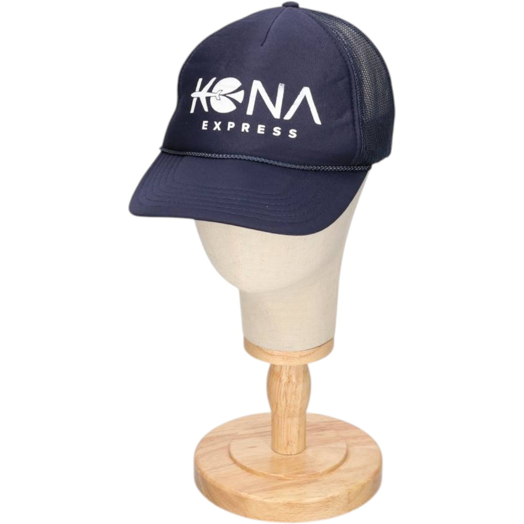 Otto Kona Express Trucker Cap, Mesh Cap, One Size Fits All polyester navy blue type Vintage Second Hand