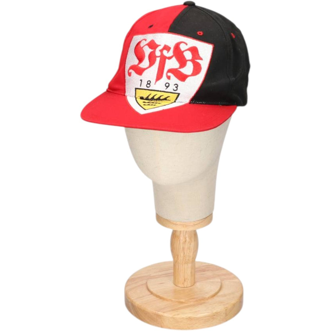 90'S NUTMEG BUNDESLIGA VfB STUTTGART Two-tone Baseball Cap, 6-Panel Cap, One Size Fits All, Vintage polyester red type Vintage Second Hand