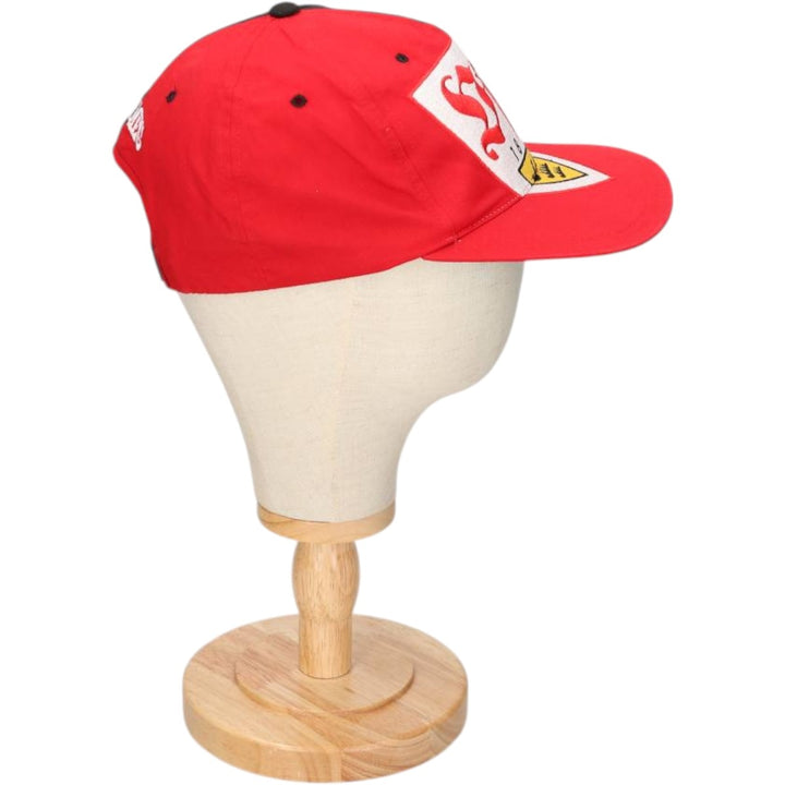 90'S NUTMEG BUNDESLIGA VfB STUTTGART Two-tone Baseball Cap, 6-Panel Cap, One Size Fits All, Vintage polyester red type Vintage Second Hand