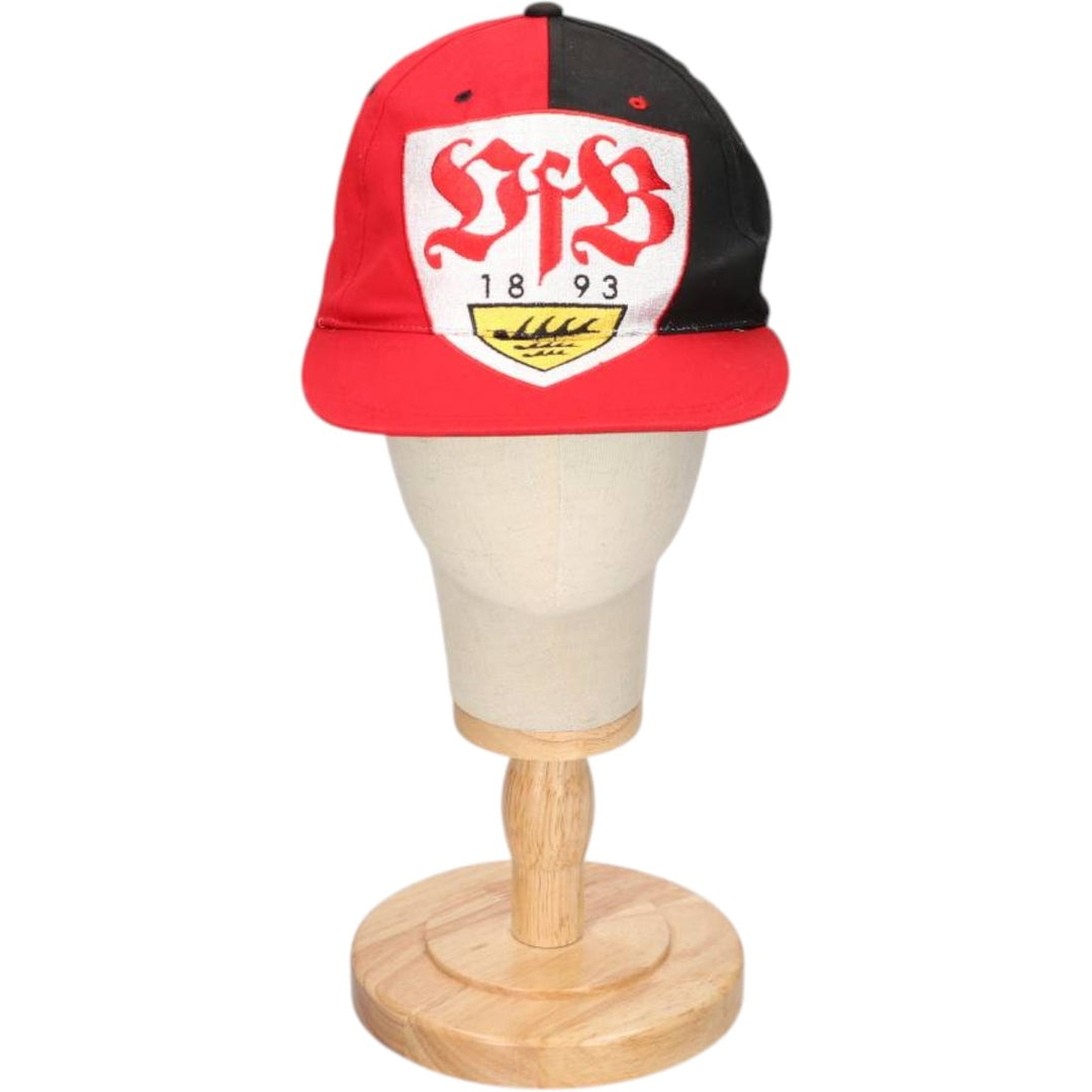 90'S NUTMEG BUNDESLIGA VfB STUTTGART Two-tone Baseball Cap, 6-Panel Cap, One Size Fits All, Vintage polyester red type Vintage Second Hand