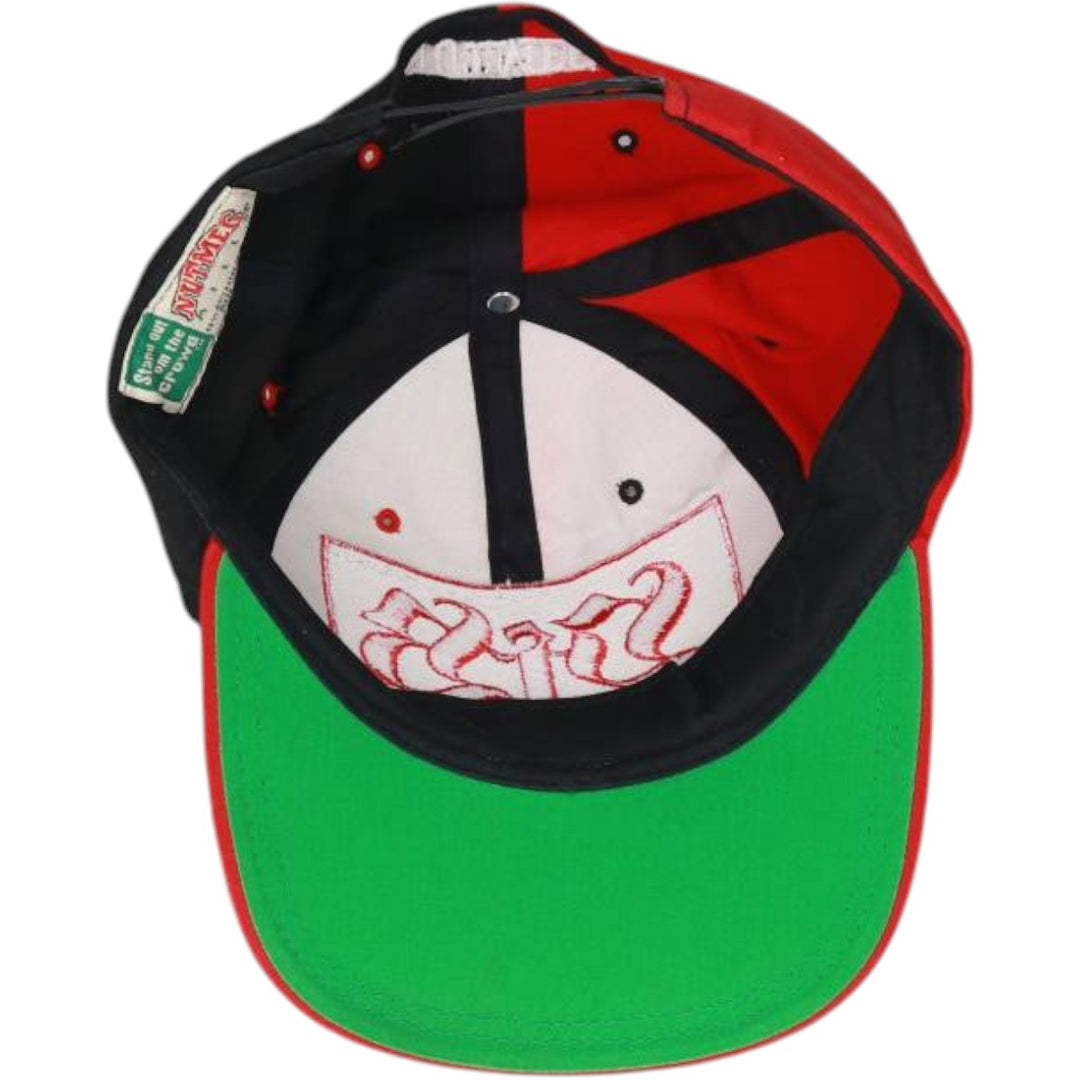 90'S NUTMEG BUNDESLIGA VfB STUTTGART Two-tone Baseball Cap, 6-Panel Cap, One Size Fits All, Vintage polyester red type Vintage Second Hand