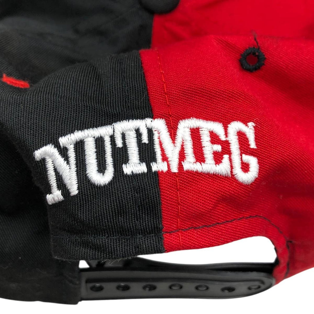 90'S NUTMEG BUNDESLIGA VfB STUTTGART Two-tone Baseball Cap, 6-Panel Cap, One Size Fits All, Vintage polyester red type Vintage Second Hand