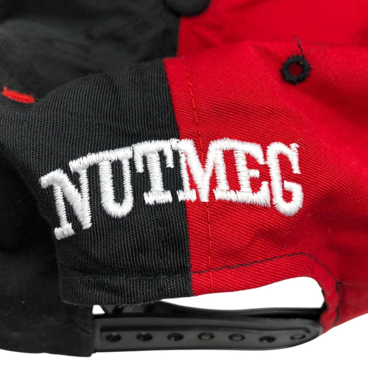 90'S NUTMEG BUNDESLIGA VfB STUTTGART Two-tone Baseball Cap, 6-Panel Cap, One Size Fits All, Vintage polyester red type Vintage Second Hand