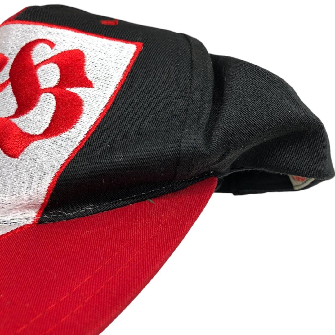 90'S NUTMEG BUNDESLIGA VfB STUTTGART Two-tone Baseball Cap, 6-Panel Cap, One Size Fits All, Vintage polyester red type Vintage Second Hand