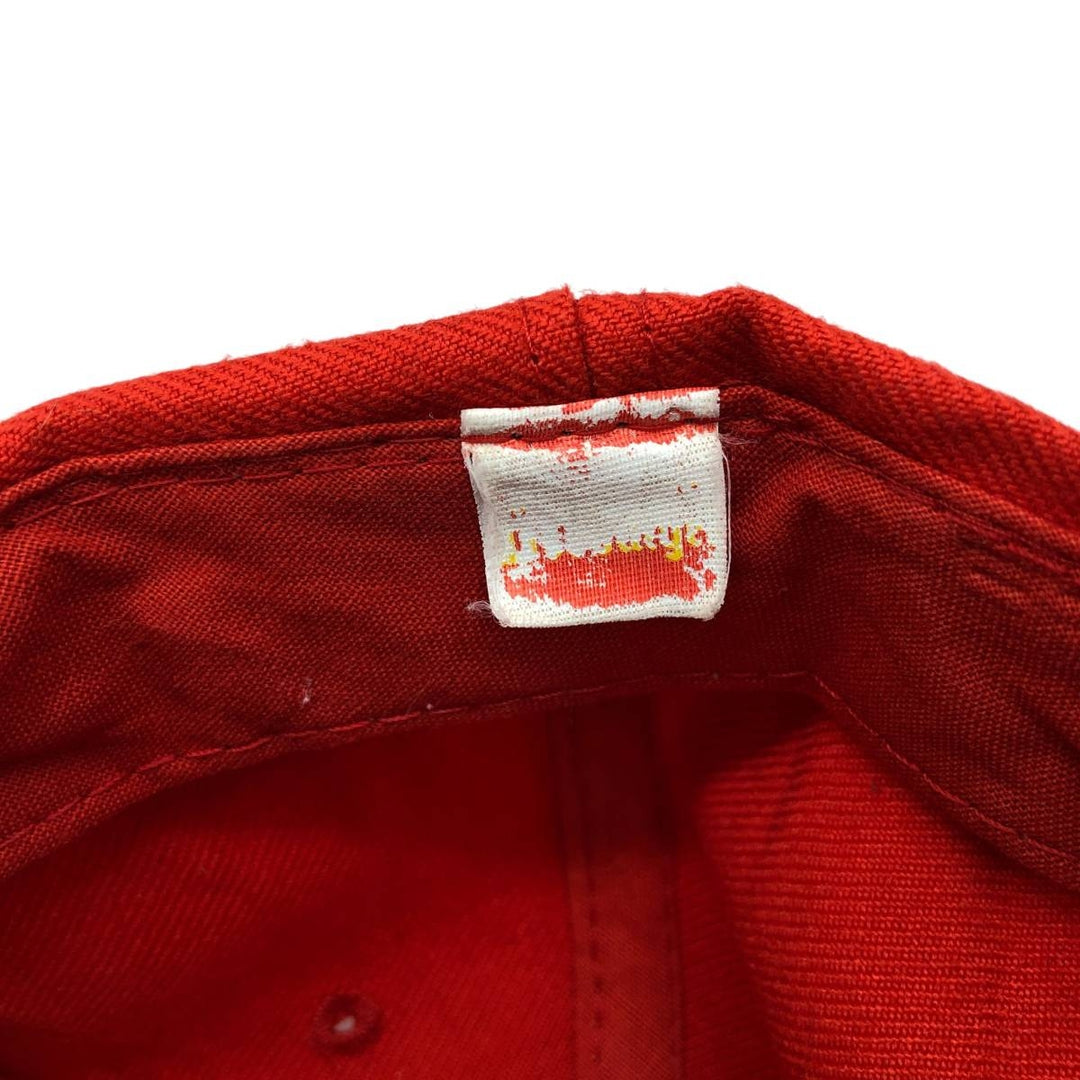 BITBURGER Leather Brim Advertising Racing Cap (One Size Fits All) acrylic red type Vintage Second Hand