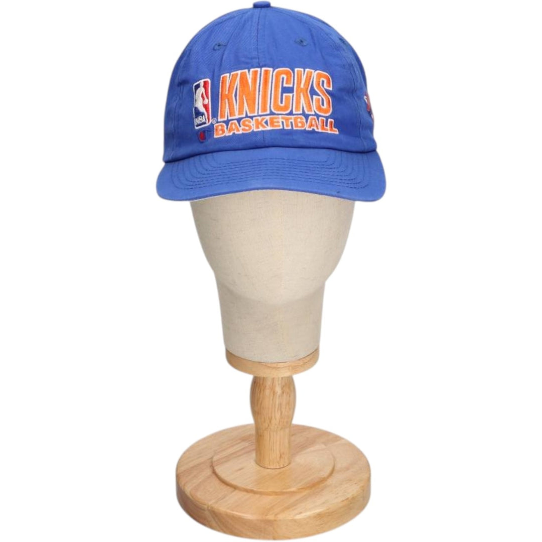Champion NBA New York Knicks Baseball Cap, 6-Panel Cap, One Size Fits All polyester blue type Vintage Second Hand