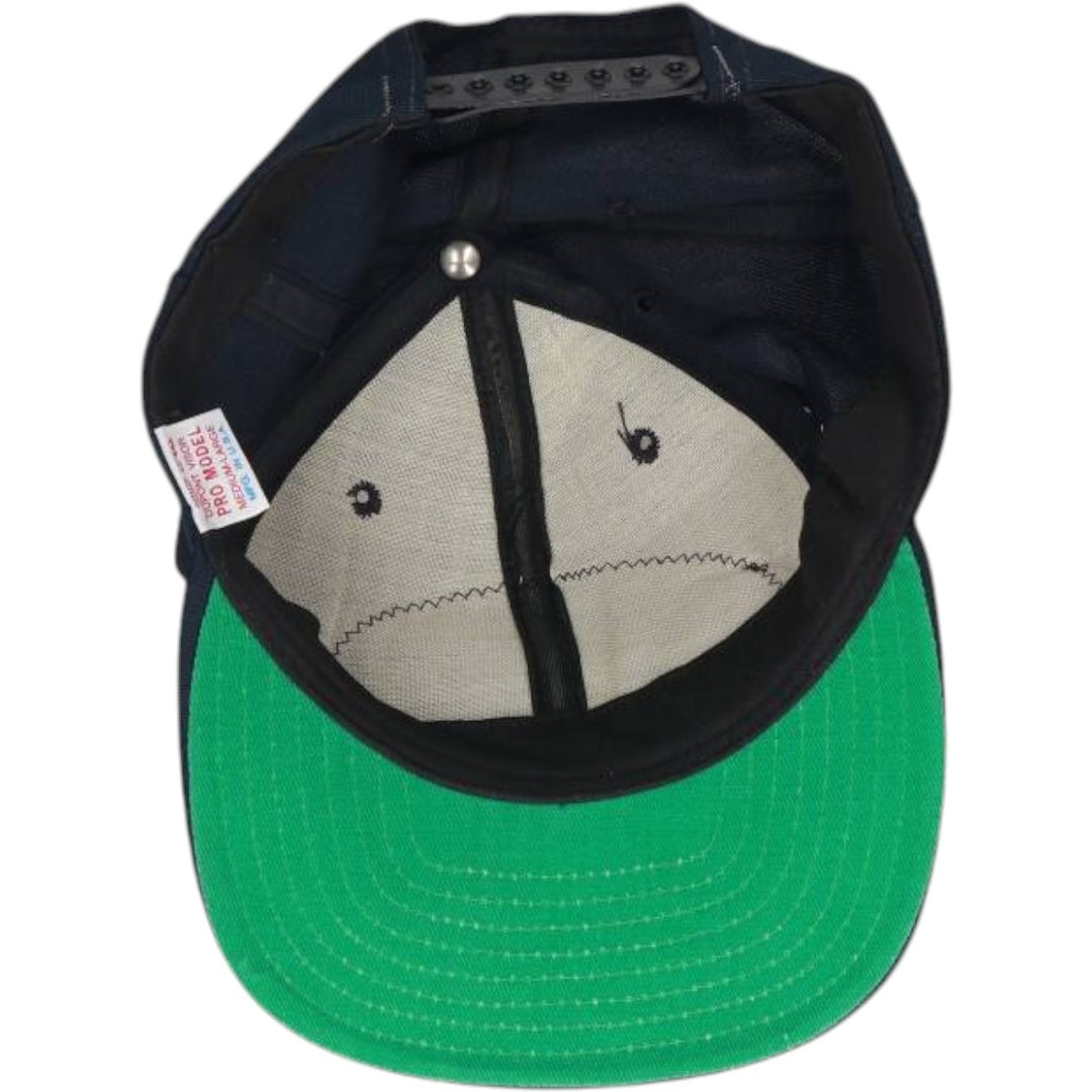 70s-80'S New Era Baseball Cap, 6-Panel Cap, Made in USA, One Size Fits All, Vintage unclear black type Vintage Second Hand