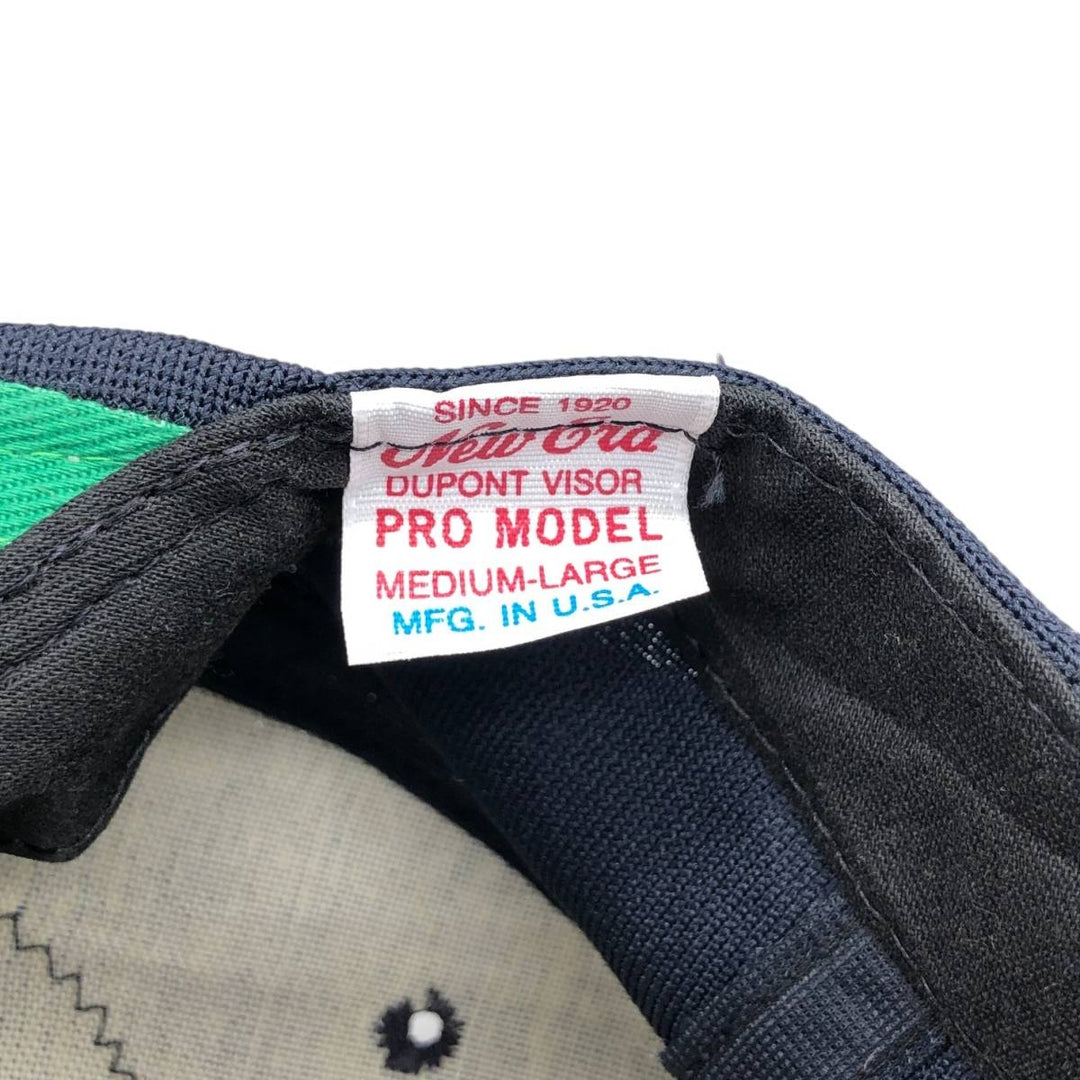 70s-80'S New Era Baseball Cap, 6-Panel Cap, Made in USA, One Size Fits All, Vintage unclear black type Vintage Second Hand