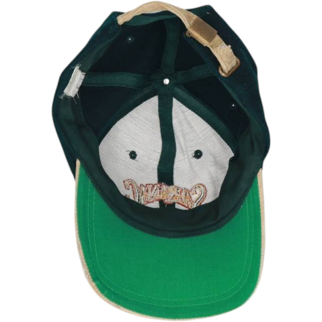 SARANAC ADIRONDACK AMBER Leather Brim Baseball Cap, 6-Panel Cap, One Size Fits All unclear green type Vintage Second Hand