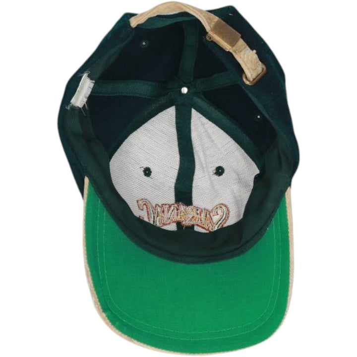 SARANAC ADIRONDACK AMBER Leather Brim Baseball Cap, 6-Panel Cap, One Size Fits All unclear green type Vintage Second Hand