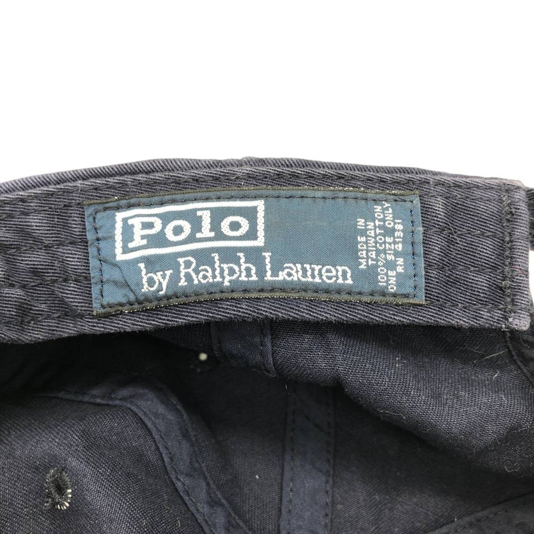 Ralph Lauren POLO by Ralph Lauren Baseball Cap, 6-Panel Cap, One Size Fits Most cotton navy blue type Vintage Second Hand