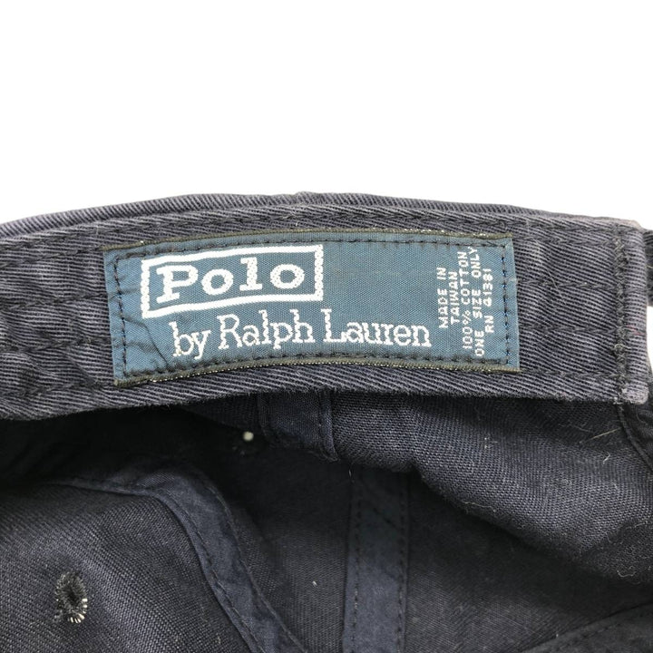 Ralph Lauren POLO by Ralph Lauren Baseball Cap, 6-Panel Cap, One Size Fits Most cotton navy blue type Vintage Second Hand
