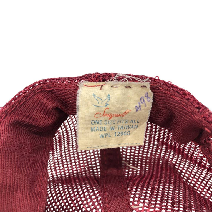 Seagull Tracker Cap Mesh Cap One Size Fits All polyester burgundy type Vintage Second Hand