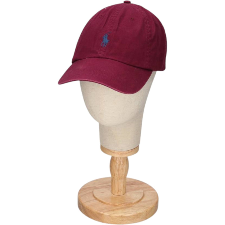 Ralph Lauren brand 6-panel cap, one size fits all. cotton wine-red Vintage Second Hand