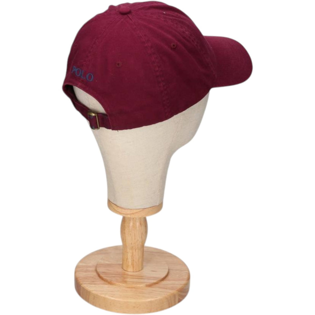 Ralph Lauren brand 6-panel cap, one size fits all. cotton wine-red Vintage Second Hand