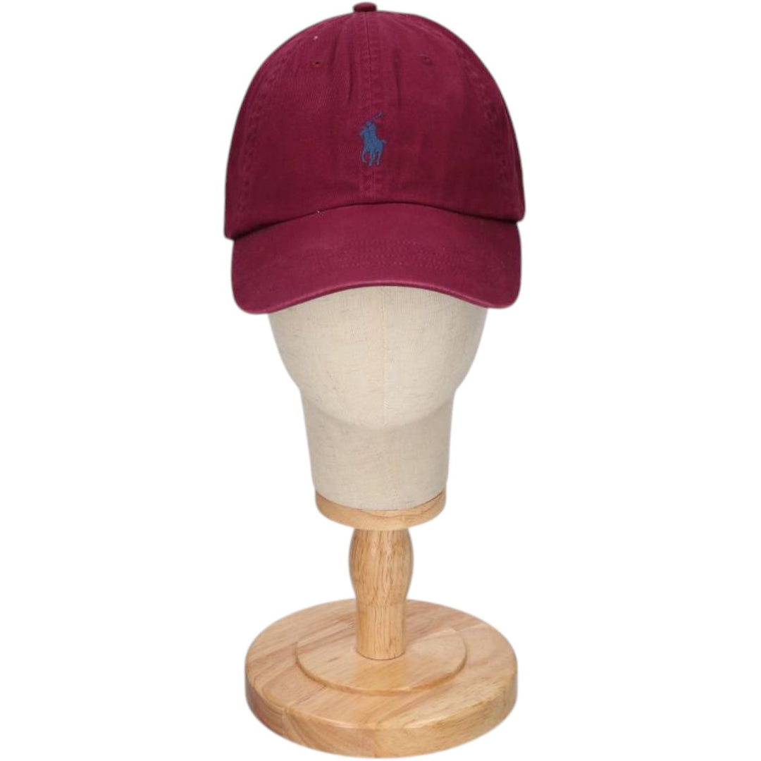 Ralph Lauren brand 6-panel cap, one size fits all. cotton wine-red Vintage Second Hand