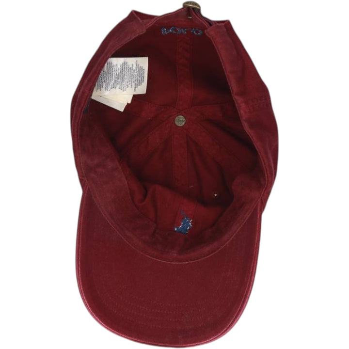 Ralph Lauren brand 6-panel cap, one size fits all. cotton wine-red Vintage Second Hand