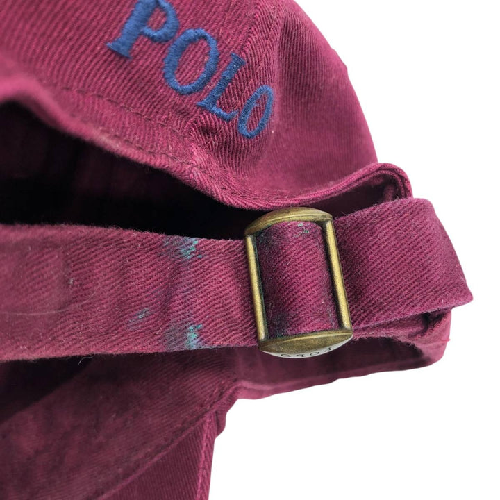 Ralph Lauren brand 6-panel cap, one size fits all. cotton wine-red Vintage Second Hand