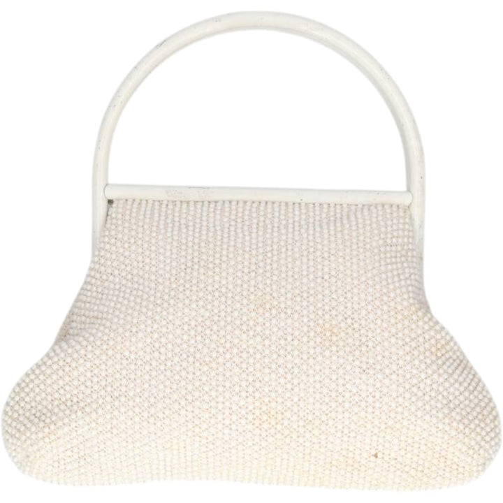 1950s-1960'S La Regale all-over floral print, handmade, beaded embroidered handbag, vintage. unclear white type Vintage Second Hand