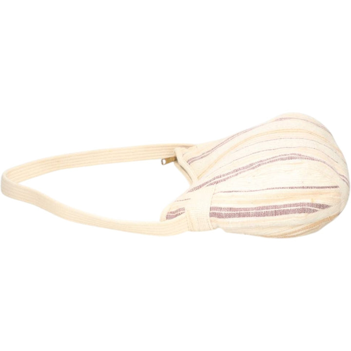 Vintage 60s-70'S Carpetbags of America Stripe Pattern Multi-Stripe Shoulder Bag unclear ivory Vintage Second Hand