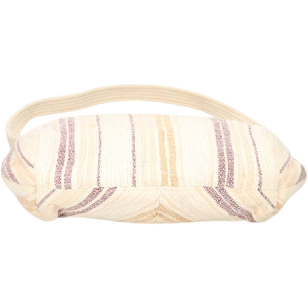 Vintage 60s-70'S Carpetbags of America Stripe Pattern Multi-Stripe Shoulder Bag unclear ivory Vintage Second Hand