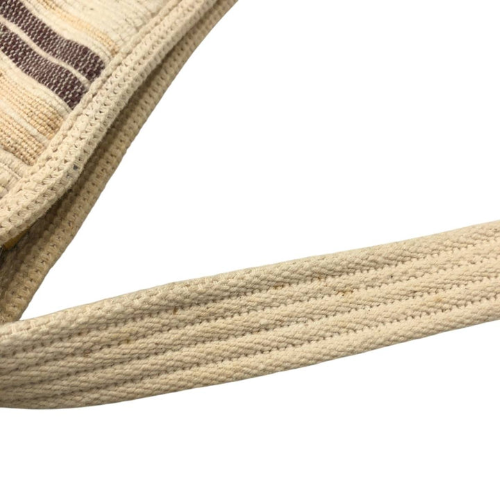 Vintage 60s-70'S Carpetbags of America Stripe Pattern Multi-Stripe Shoulder Bag unclear ivory Vintage Second Hand