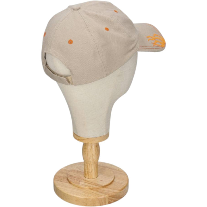 Harley-Davidson Fire Pattern Baseball Cap, 6-Panel, One Size Fits Most cotton Beige type Vintage Second Hand