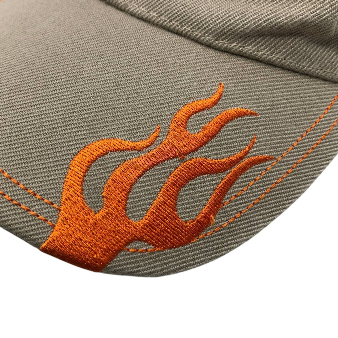 Harley-Davidson Fire Pattern Baseball Cap, 6-Panel, One Size Fits Most cotton Beige type Vintage Second Hand