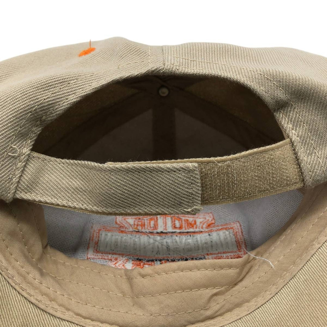 Harley-Davidson Fire Pattern Baseball Cap, 6-Panel, One Size Fits Most cotton Beige type Vintage Second Hand